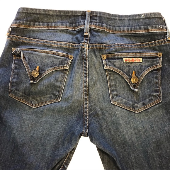 Hudson Dark Wash Straight Leg Jeans - Picture 7 of 9